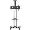 Stand pentru monitor/TV, de podea, cu roti, raft AV și suport pentru cameră, diagonale 32″-60″, maxim 50 kg, Multibrackets MB-2319, inaltime reglabila, negru 4