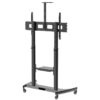 Stand pentru monitor/TV, de podea, cu roti, raft AV și suport pentru cameră, diagonale 65″-100″, VESA 1100 x 600, maxim 100 kg, Blackmount Mobile XXL, inaltime reglabila, negru 2