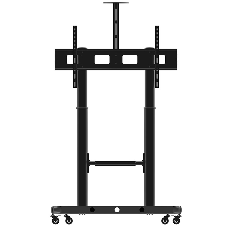 Stand pentru monitor/TV, de podea, cu roti, raft AV și suport pentru cameră, diagonale 65″-100″, VESA 1100 x 600, maxim 100 kg, Blackmount Mobile XXL, inaltime reglabila, negru 5 Stand pentru monitor/TV, de podea, cu roti, raft AV și suport pentru cameră, diagonale 65″-100″, VESA 1100 x 600, maxim 100 kg, Blackmount Mobile XXL, inaltime reglabila, negru - imagine 5