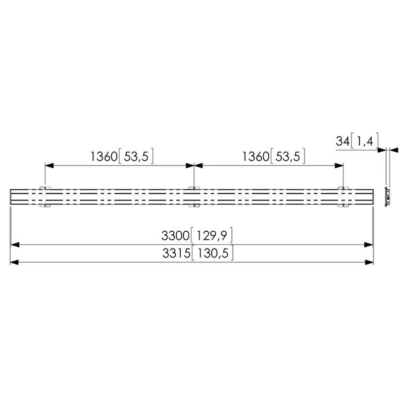 Bara de interfata, accesoriu de prindere pentru suport videowall, 3315 mm, negru, Vogel’s PFB3433 2 Bara de interfata, accesoriu de prindere pentru suport videowall, 3315 mm, negru, Vogel's PFB3433 - imagine 2