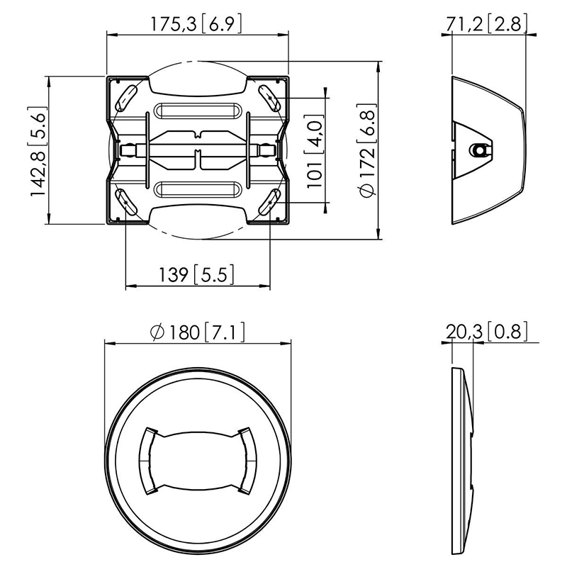 Placa prindere in tavan, suporta maxim 80 kg, pe sistem Connect-it, Vogel’s PUC1060 4 Placa prindere in tavan, suporta maxim 80 kg, pe sistem Connect-it, Vogel's PUC1060 - imagine 4