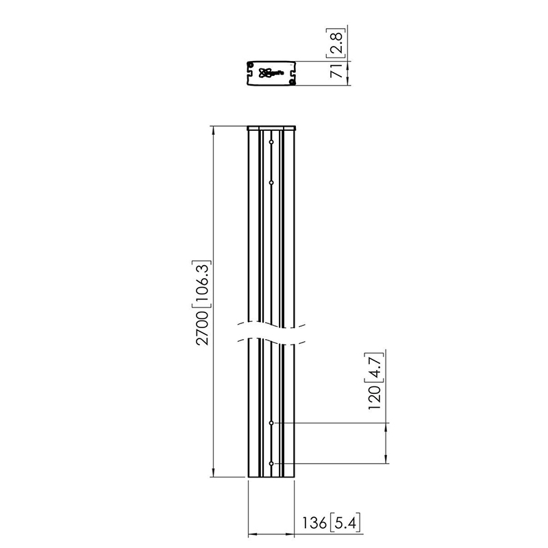 Coloana 270 cm pentru suport videowall, pe sistem Connect-it, Vogel’s PUC2927 3 Coloana 270 cm pentru suport videowall, pe sistem Connect-it, Vogel's PUC2927 - imagine 3