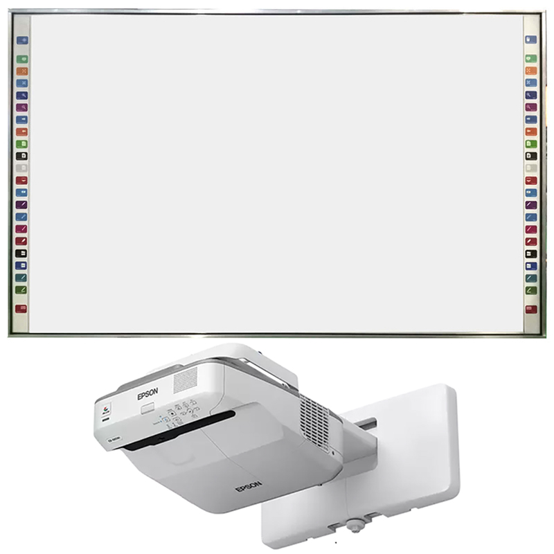 Pachet interactiv: Tabla interactiva 95″ EVOBOARD IB-95Q6 cu pentray inteligent, Videoproiector UST lampa EPSON EB-685W, Suport videoproiector 1 Pachet interactiv: Tabla interactiva 95″ EVOBOARD IB-95Q6 cu pentray inteligent, Videoproiector UST lampa EPSON EB-685W, Suport videoproiector