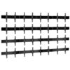 Pachet sistem videowall 4×4 cu fixare pe perete din 16 x display profesional pentru videowall cu rama subtire 3.5mm edge to edge, LED IPS Prestigio PSIW55N0U0, diagonala totala 218″/555 cm, rezolutie afisare 8K (7680 x 4320), luminozitate 500 (cd/m²), 24 / 7, cu suport Voegel’s cu reglaj 3D 11
