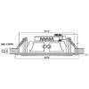 Difuzor de plafon pentru adresare publica cu transformator 100V cu 2 cai, 15 W, 8″, alb, EDL-118TW, Monacor 2