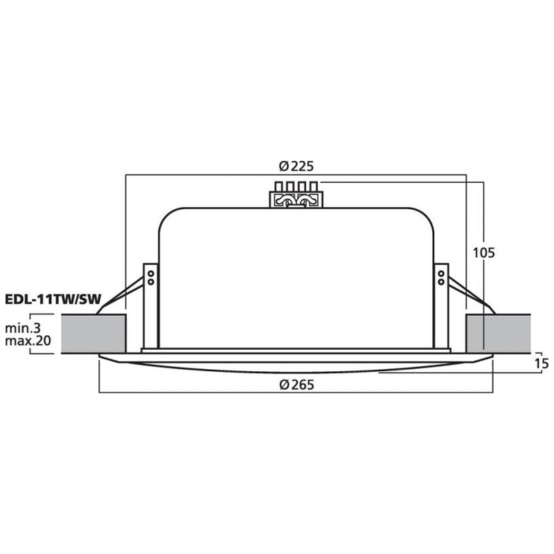 Difuzor de plafon pentru adresare publica cu transformator 100V, 10 W, negru, EDL-11TW/SW, Monacor 3 Difuzor de plafon pentru adresare publica cu transformator 100V, 10 W, negru, EDL-11TW/SW, Monacor - imagine 3