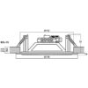 Difuzor de plafon pentru adresare publica cu transformator 100V, full range, 6 W, 5″, alb, EDL-15, Monacor 2