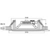 Difuzor de plafon pentru adresare publica cu transformator 100V, full range, 10 W, 6″, alb, EDL-16, Monacor 2