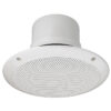 Difuzor de plafon pentru adresare publica cu transformator 100V, full range, 20 W, 7″, IP44, alb, EDL-206, Monacor 1