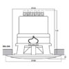 Difuzor de plafon pentru adresare publica cu transformator 100V, full range, 20 W, 7″, IP44, alb, EDL-206, Monacor 4