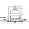 Difuzor de plafon pentru adresare publica cu transformator 100V, 6 W, 2″, alb, EDL-22/WS, Monacor 2