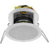Difuzor de plafon pentru adresare publica cu transformator 100V, 6 W, 2″, alb, EDL-22/WS, Monacor 1