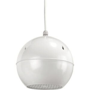 Difuzor suspendat pentru adresare publica, de exterior, cu transformator 100V / impedanta 8Ω, 10 W, 5", IP44, alb, EDL-412/WS, Monacor