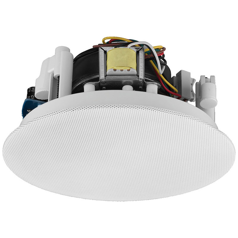 Difuzor Hi-Fi de perete/de plafon, cu transformator 100V / impedanta 8Ω cu 2 cai, 15 W / 8 W, 4″, alb, EDL-42HQ, Monacor 1 Difuzor Hi-Fi de perete/de plafon, cu transformator 100V / impedanta 8Ω cu 2 cai, 15 W / 8 W, 4", alb, EDL-42HQ, Monacor