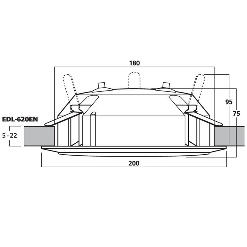 Difuzor cu certificare EN 54-24 de plafon pentru adresare publica cu transformator 100V, full range, 20 W, 6.5″, alb, EDL-620EN, Monacor 3 Difuzor cu certificare EN 54-24 de plafon pentru adresare publica cu transformator 100V, full range, 20 W, 6.5", alb, EDL-620EN, Monacor - imagine 3