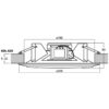 Difuzor de plafon pentru adresare publica cu transformator 100V, full range, 20 W, 6.5″, alb, EDL-620, Monacor 3