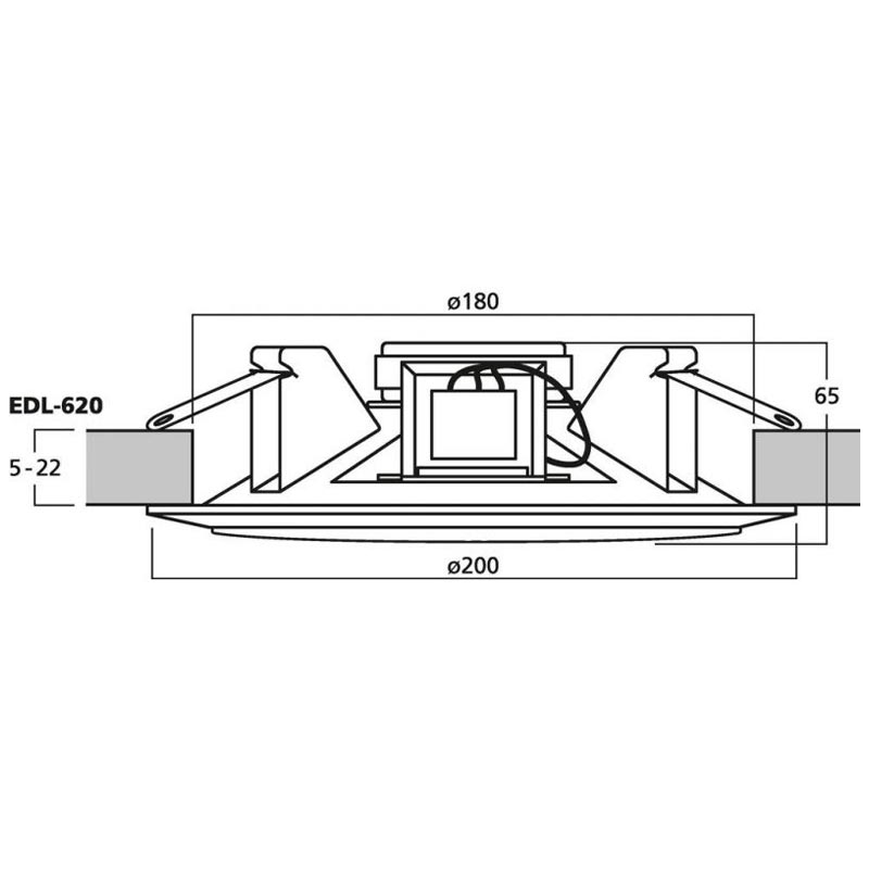 Difuzor de plafon pentru adresare publica cu transformator 100V, full range, 20 W, 6.5″, alb, EDL-620, Monacor 3 Difuzor de plafon pentru adresare publica cu transformator 100V, full range, 20 W, 6.5", alb, EDL-620, Monacor - imagine 3