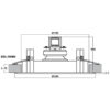 Difuzor de plafon pentru adresare publica cu transformator 100V, full range, 6 W, 6.5″, alb, EDL-70/WS, Monacor 4