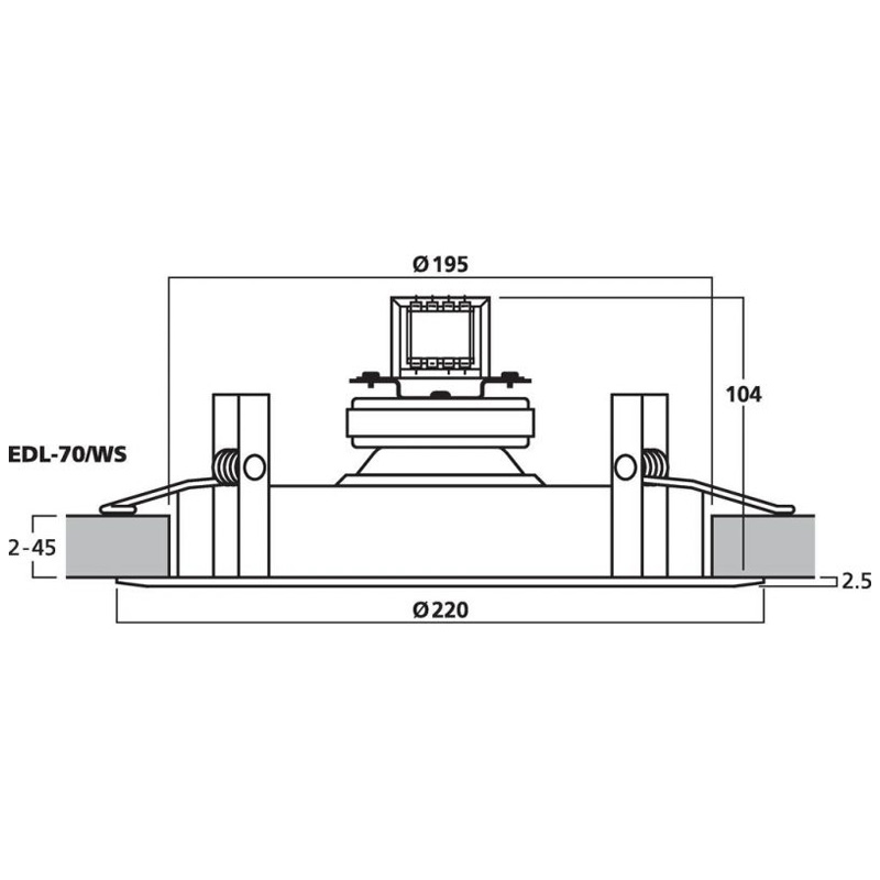 Difuzor de plafon pentru adresare publica cu transformator 100V, full range, 6 W, 6.5″, alb, EDL-70/WS, Monacor 4 Difuzor de plafon pentru adresare publica cu transformator 100V, full range, 6 W, 6.5", alb, EDL-70/WS, Monacor - imagine 4