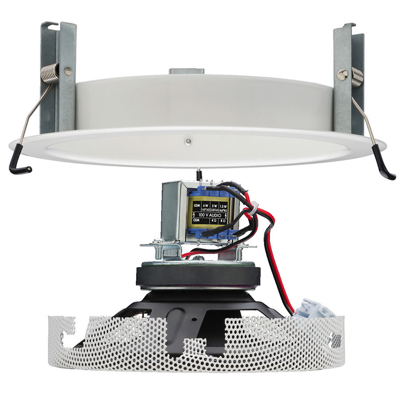 Difuzor de plafon pentru adresare publica cu transformator 100V, full range, 6 W, 6.5″, alb, EDL-70/WS, Monacor 3 Difuzor de plafon pentru adresare publica cu transformator 100V, full range, 6 W, 6.5", alb, EDL-70/WS, Monacor - imagine 3