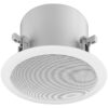 Difuzor de plafon activ pentru adresare publica, cu 2 cai, cu interfata Dante, 30 W, 8″, alb, EDL-80DT, Monacor 1