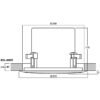 Difuzor de plafon activ pentru adresare publica, cu 2 cai, cu interfata Dante, 30 W, 8″, alb, EDL-80DT, Monacor 2