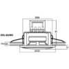 Difuzor de plafon pentru adresare publica cu transformator 100V, 6 W, 3″, alb, EDL-82/WS, Monacor 4