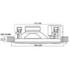 Difuzor Hi-Fi de plafon pentru adresare publica cu transformator 100V cu 2 cai, 15 W, 4″, alb, ESP-15/WS, Monacor 6