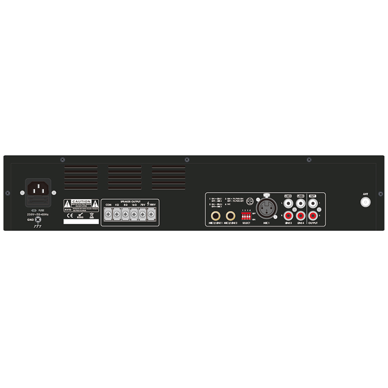 Sistem de sonorizare si adresare publica cu difuzoare de plafon DTA-630, CKS si amplificator PA-120M, CKS, cu player media încorporat USB/SD, FM și Bluetooth, total putere 120W 3 Sistem de sonorizare si adresare publica cu difuzoare de plafon DTA-630, CKS si amplificator PA-120M, CKS, cu player media încorporat USB/SD, FM și Bluetooth, total putere 120W - imagine 3