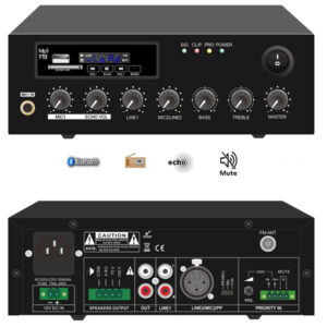 Amplificator mini, cu mixer integrat, pentru adresare publica, cu 1 zone, 70V, 100 V, 4Ω, 8Ω, 1 x 60 W, PA-160M, CKS 1 Amplificator mini, cu mixer integrat, pentru adresare publica, cu 1 zone, 70V, 100 V, 4Ω, 8Ω, 1 x 60 W, PA-160M, CKS