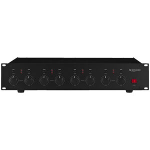 Amplificator digital de putere, clasa D, pentru adresare publica, cu 1 zone, 70V, 100 V, 4Ω, 400 W, 8 x 50W, PA-1850D, Monacor 1 Amplificator digital de putere, clasa D, pentru adresare publica, cu 1 zone, 70V, 100 V, 4Ω, 400 W, 8 x 50W, PA-1850D, Monacor