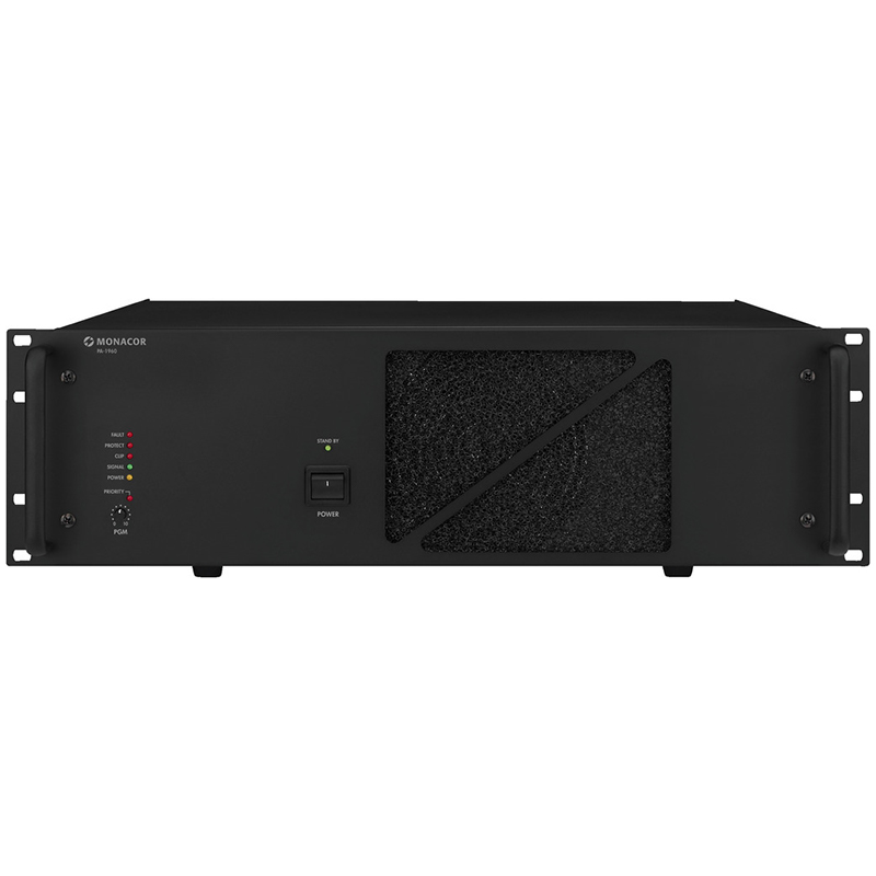 Amplificator de putere, pentru adresare publica, cu 1 zone, 70V, 100 V, 1 x 960 W, PA-1960, Monacor 1 Amplificator de putere, pentru adresare publica, cu 1 zone, 70V, 100 V, 1 x 960 W, PA-1960, Monacor