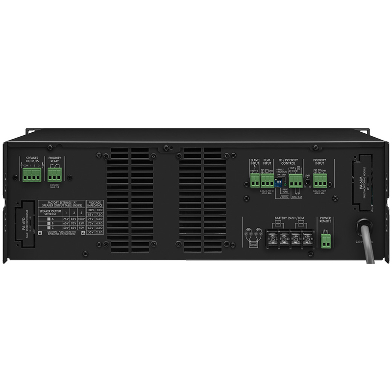 Amplificator de putere, pentru adresare publica, cu 1 zone, 70V, 100 V, 1 x 960 W, PA-1960, Monacor 2 Amplificator de putere, pentru adresare publica, cu 1 zone, 70V, 100 V, 1 x 960 W, PA-1960, Monacor - imagine 2