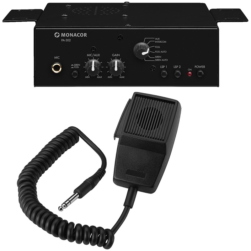 Amplificator cu mixer integrat, cu functie de intercom, pentru adresare publica, cu 1 zone, 4Ω, 1 x 14 W, PA-302, Monacor 1 Amplificator cu mixer integrat, cu functie de intercom, pentru adresare publica, cu 1 zone, 4Ω, 1 x 14 W, PA-302, Monacor