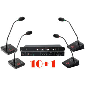 Pachet sistem de conferinta, digital cu fir, pentru discutii, 10 delegati, 1 presedinte, functie de inregistrare audio USB, VIS-DEC/D-T, Vissonic 1 Pachet sistem de conferinta, digital cu fir, pentru discutii, 10 delegati, 1 presedinte, functie de inregistrare audio USB, VIS-DEC/D-T, Vissonic