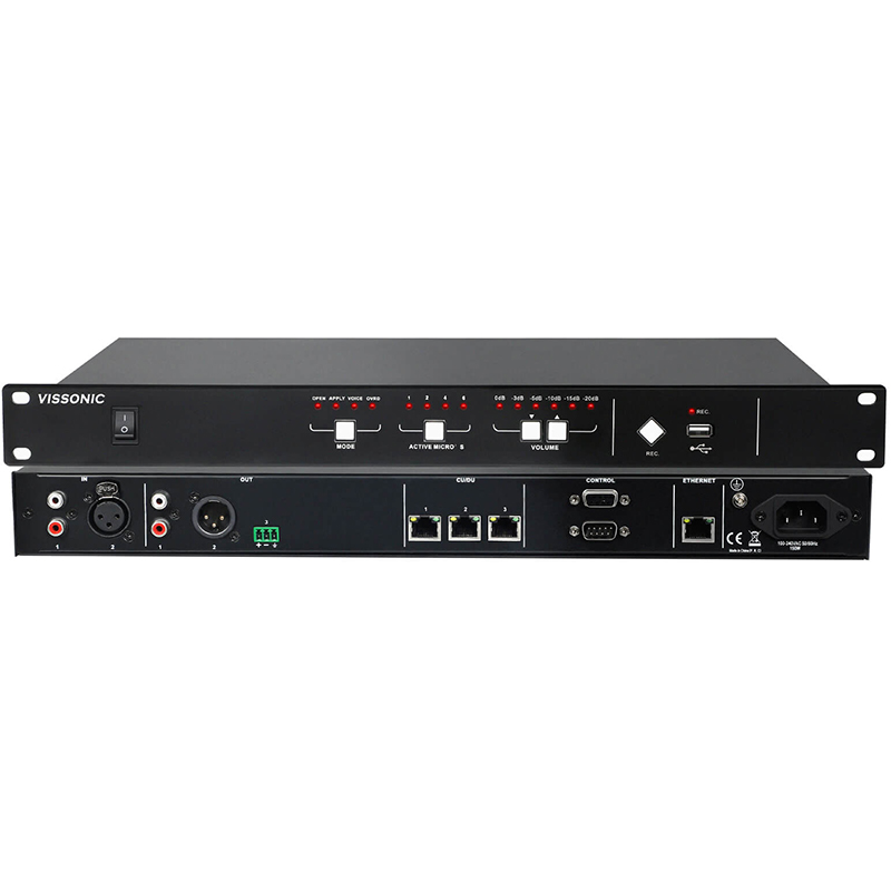 Pachet sistem de conferinta, digital cu fir, pentru discutii, 30 delegati, 1 presedinte, functie de inregistrare audio USB, VIS-DEC/D-T, Vissonic 2 Pachet sistem de conferinta, digital cu fir, pentru discutii, 30 delegati, 1 presedinte, functie de inregistrare audio USB, VIS-DEC/D-T, Vissonic - imagine 2