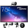 Display profesional interactiv cu touchscreen cu camera UVC30 si microfon LED Optoma 5753RK, diagonala 75″/189cm, rezolutie 4K UHD (3840 x 2160), luminozitate 420 (cd/m²), Android 13 1