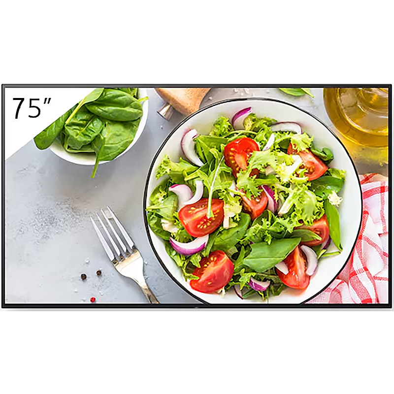 Display profesional pentru prezentare si semnalistica digitala LED Sony Bravia FW-75BZ35L, diagonala 75″/189 cm, rezolutie 4K UHD (3840 x 2160), luminozitate 550 (cd/m²), 24 / 7, Android TV 1 Display profesional LED Sony Bravia FW-75BZ35L