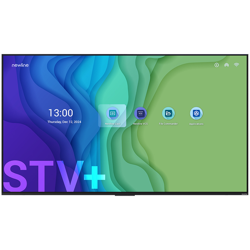Pachet videoconferinta cu display pentru prezentare Newline STV 65, diagonala 65″, rezolutie 4K UHD, Android 14 si camera videoconferinta all-in-one cu urmarire inteligenta AI, ePTZ, rezolutie 4K, 5 x zoom digital, compatibila cu Zoom Rooms si Teams Rooms, UVC40 E2, Yealink 2 display profesional Newline 115 inch 4K UHD