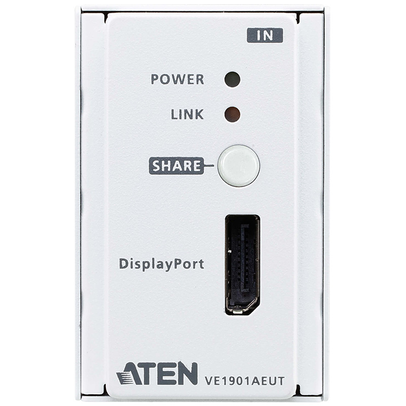 Transmitator video DisplayPort HDBaseT-Lite pentru perete, cu UE/PoH, maxim 70m, cu rezolutie 4K la 40m, Aten, VE1901AEUT 2 Transmitator video DisplayPort HDBaseT-Lite pentru perete, cu UE/PoH, maxim 70m, cu rezolutie 4K la 40m, Aten, VE1901AEUT - imagine 2