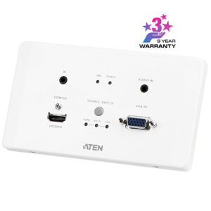 Transmitator video HDMI si VGA HDBaseT-Lite pentru perete, cu UE/PoH (PoH PD), maxim 100m, cu rezolutie 4K la 100m, Aten, VE2812AEUT 1 Transmitator video HDMI si VGA HDBaseT-Lite pentru perete, cu UE/PoH (PoH PD), maxim 100m, cu rezolutie 4K la 100m, Aten, VE2812AEUT
