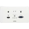 Transmitator video HDMI si VGA HDBaseT-Lite pentru perete, cu UE/PoH (PoH PD), maxim 100m, cu rezolutie 4K la 100m, Aten, VE2812AEUT 4