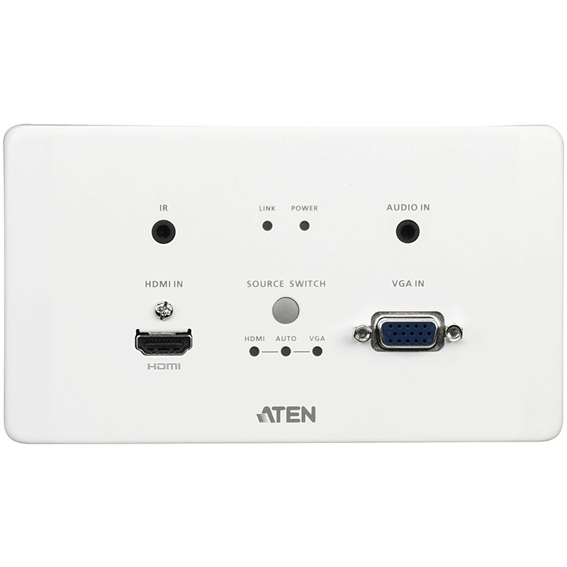 Transmitator video HDMI si VGA HDBaseT-Lite pentru perete, cu UE/PoH (PoH PD), maxim 100m, cu rezolutie 4K la 100m, Aten, VE2812AEUT 4 Transmitator video HDMI si VGA HDBaseT-Lite pentru perete, cu UE/PoH (PoH PD), maxim 100m, cu rezolutie 4K la 100m, Aten, VE2812AEUT - imagine 4