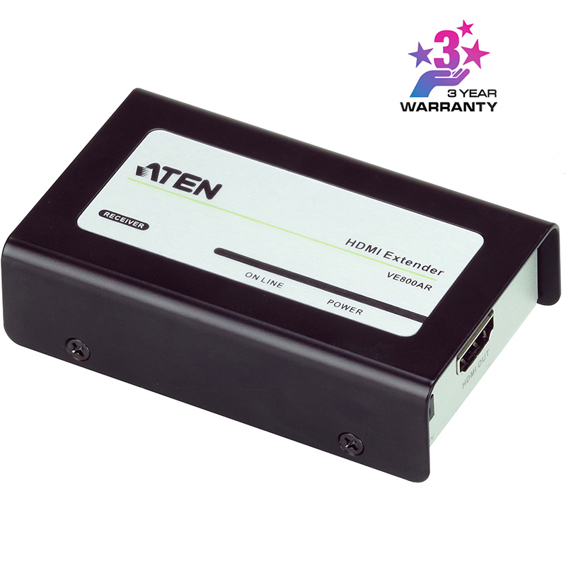 Receptor video HDMI pe CAT5 maxim 60m, cu rezolutie 1080p maxim 40m, Aten, VE800AR 1 Receptor video HDMI pe CAT5 maxim 60m, cu rezolutie 1080p maxim 40m, Aten, VE800AR
