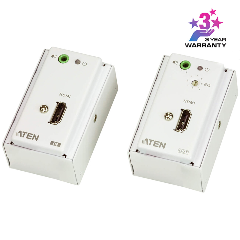 Extender video HDMI si audio pe CAT5 pentru perete, maxim 60m, cu rezolutie 1080p la 40m, ATEN, VE807 1 Extender video HDMI si audio pe CAT5 pentru perete, maxim 60m, cu rezolutie 1080p la 40m, ATEN, VE807