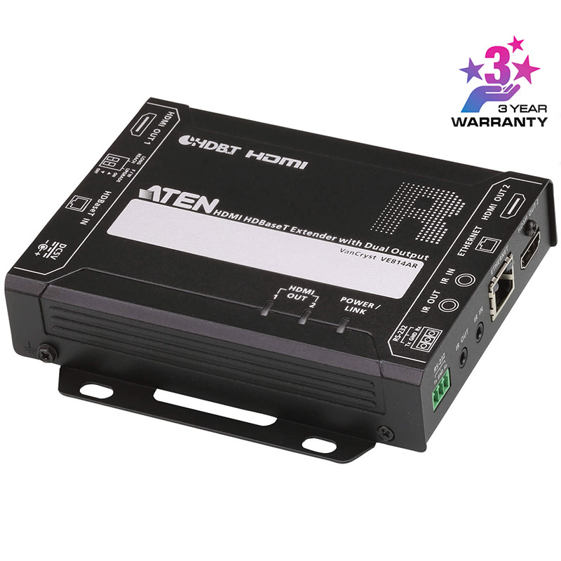 Receptor video HDMI HDBaseT cu iesire duala maxim 100m, cu rezolutie 4K la 100m, ATEN, VE814AR 1 Receptor video HDMI HDBaseT cu iesire duala maxim 100m, cu rezolutie 4K la 100m, ATEN, VE814AR
