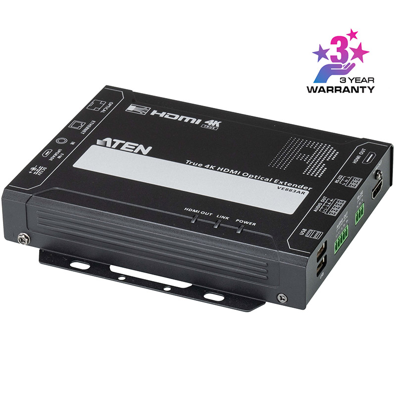Receptor video optic HDMI maxim 10km, cu rezolutie True 4K la 10km, Aten, VE883ARK2 1 Receptor video optic HDMI maxim 10km, cu rezolutie True 4K la 10km, Aten, VE883ARK2