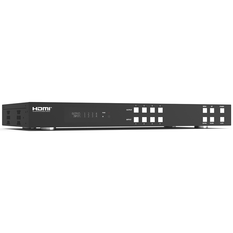 Comutator matrice HDMI 2.0 4×4 Seamless, EvoConnect HDP-MXB44VW, cu functie de Videowall si multi-viewer, rezolutie maxima 4K (4096 x 2160), control, telecomanda 1 Comutator matrice HDMI 2.0 4×4 Seamless, EvoConnect HDP-MXB44VW, cu functie de Videowall si multi-viewer, rezolutie maxima 4K (4096 x 2160), control, telecomanda