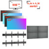 Pachet sistem videowall 2×2 cu fixare pe perete din 4 x display profesional pentru videowall cu rama subtire 3.5mm edge to edge, LED IPS LG 55VL5PJ, diagonala totala 110″/279 cm, rezolutie afisare 4K UHD (3840 x 2160), luminozitate 500 (cd/m²), 24 / 7, cu suport Voegel’s cu reglaj 3D 1