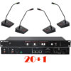 Pachet sistem de conferinta, digital cu fir, pentru discutii, 20 delegati, 1 presedinte, functie de inregistrare audio USB, VIS-DOC/D-T, Vissonic 1